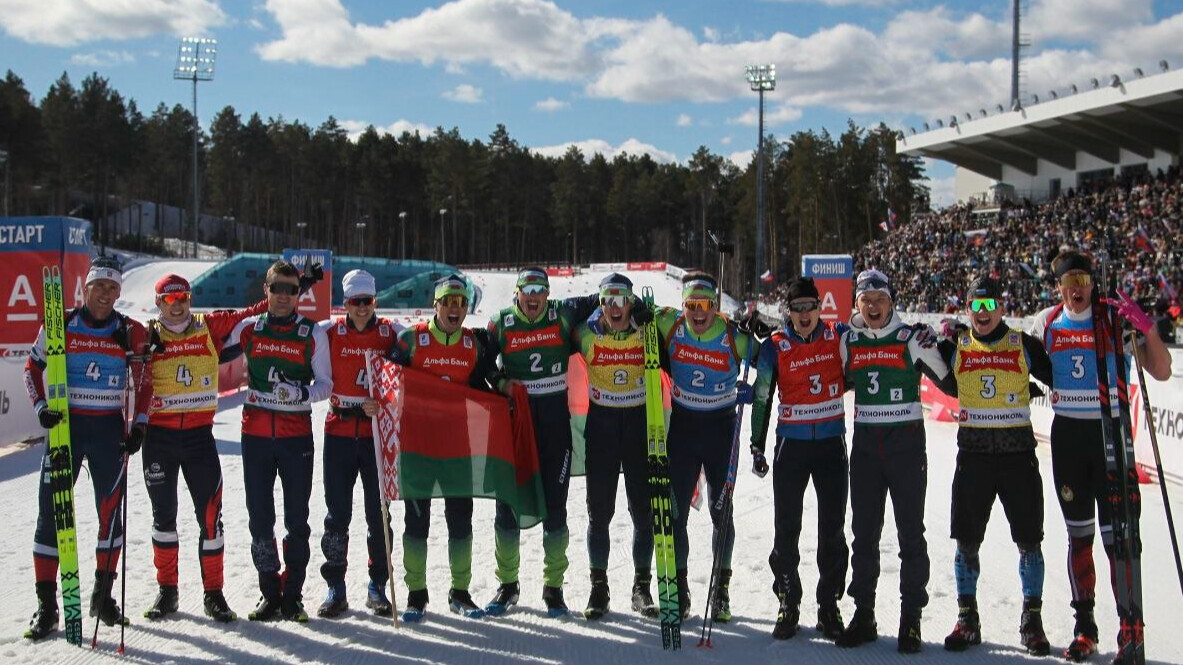 Сборная Белоруссии выиграла мужскую эстафету на чемпионате России по биатлону в Тюмени Сборная Белоруссии выиграла мужскую эстафету на чемпионате России по биатлону в Тюмени