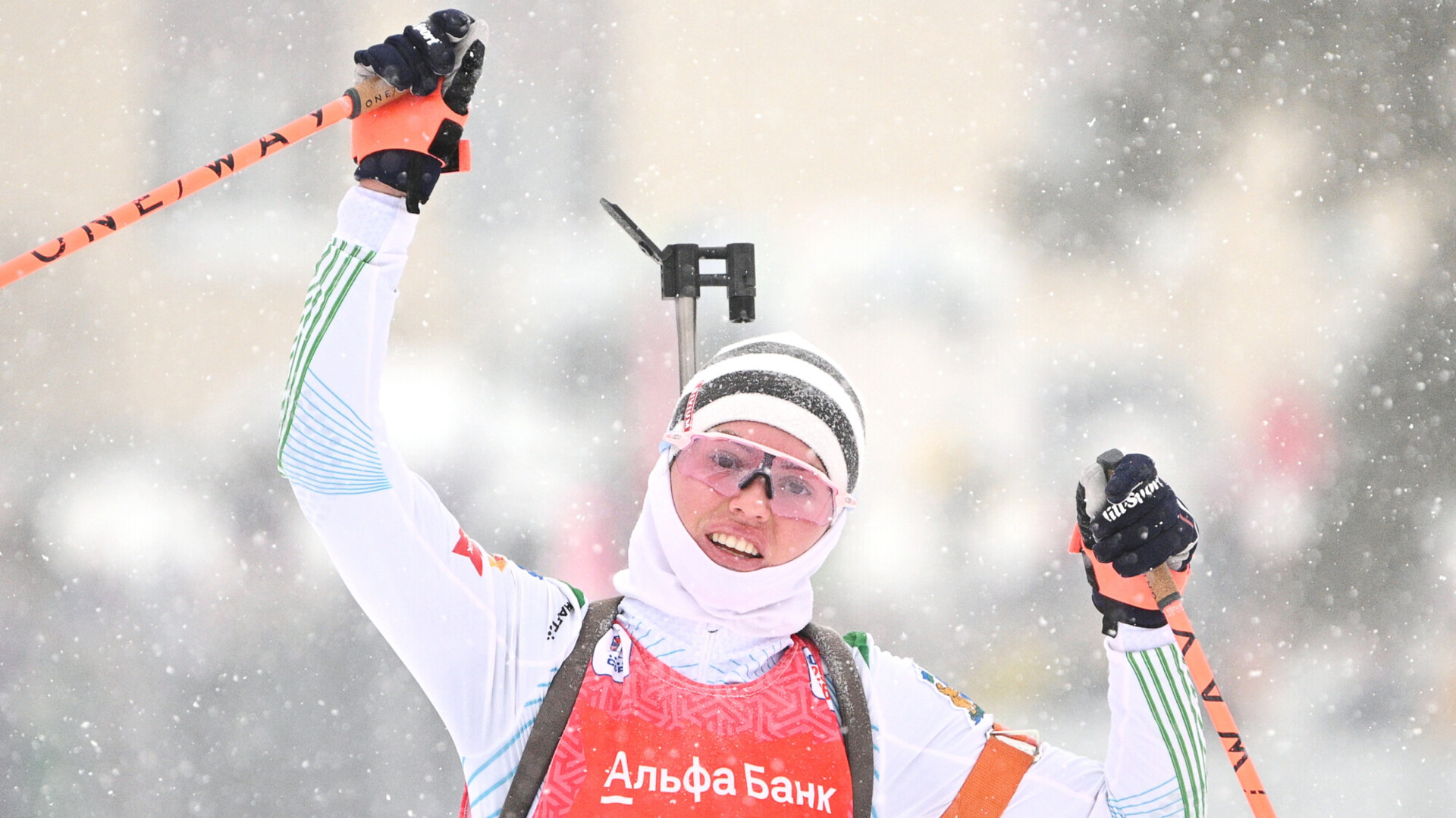 Биатлонистка Виктория Метеля победила в масс‑старте на чемпионате России в Ижевске